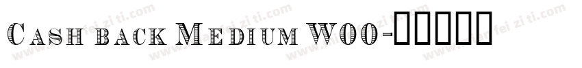 Cash back Medium W00字体转换